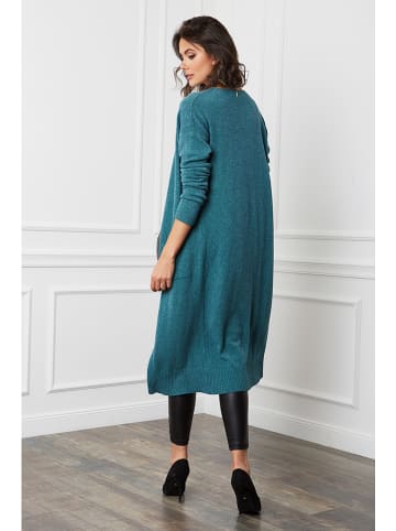 So Cachemire Cardigan "Balle" in Blau/ Grün
