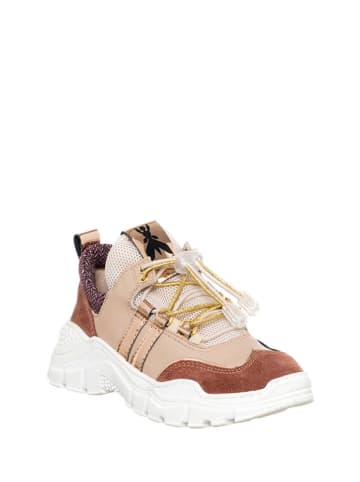 Patrizia Pepe Sneakers in Beige/ Bordeaux