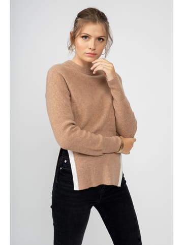 Just Cashmere Kaszmirowy sweter "Hailey" w kolorze jasnobrązowym