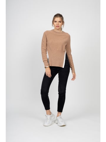 Just Cashmere Kaszmirowy sweter "Hailey" w kolorze jasnobrązowym
