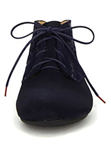 Think! Leren veterschoenen donkerblauw