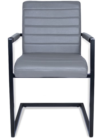 Lifa Living 2-delige set: swingstoelen "Adelaide" grijs - (B)45 x (H)84 x (D)54 cm