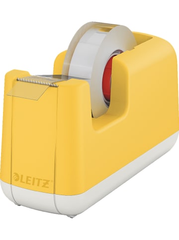 Leitz Dyspener "Cosy" w kolorze żółtym do taśmy klejącej - 7,5 x 5,6 x 13,5 cm