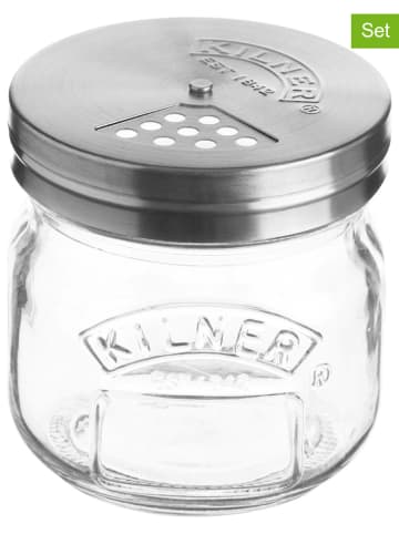 Kilner 2-delige set: glazen met strooidop - 250 ml