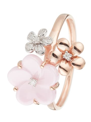 DIAMOND & CO Roségold-Ring "Floraisons" mit Diamanten
