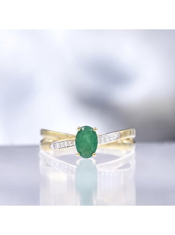 CARATELLI Gold-Ring "Ambi" mit Diamanten