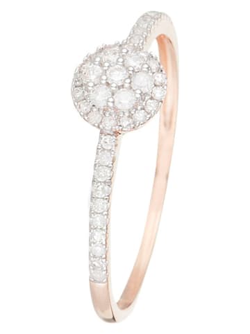 DIAMOND & CO Roségold-Ring "Côme" mit Diamanten