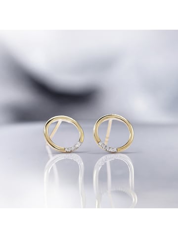 DIAMOND & CO Gouden oorringen "Cercle" met diamanten