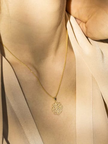 DIAMOND & CO Gouden hanger "Dentelle" met diamanten