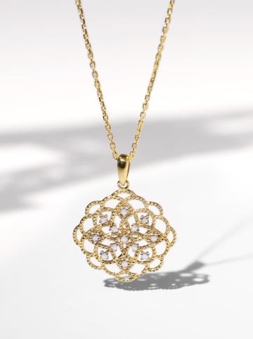 DIAMOND & CO Gold-Anhänger "Dentelle" mit Diamanten
