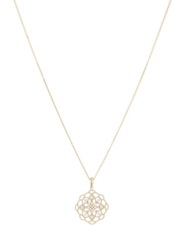 DIAMOND & CO Gouden hanger "Dentelle" met diamanten