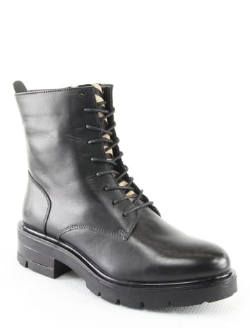 Manoukian Skórzane botki "Rachel" w kolorze czarnym