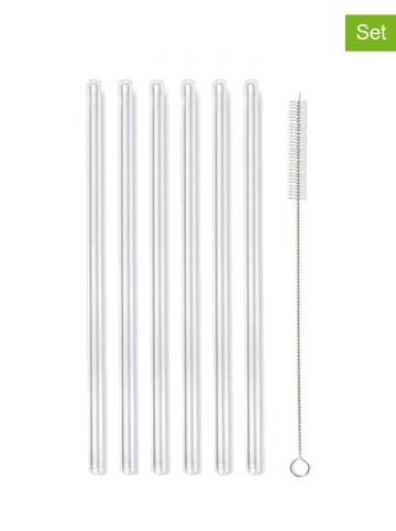 Vialli Design Słomka (6 szt.) w kolorze białym - (W)20 x Ø 0,80 cm