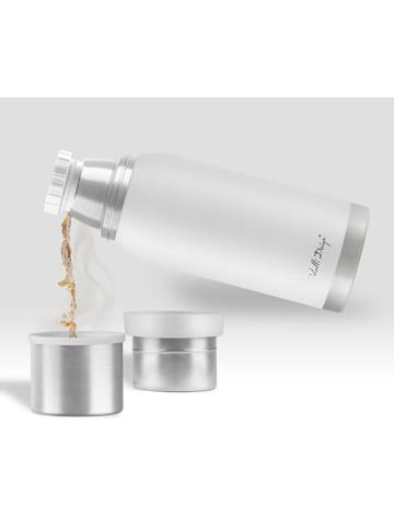 Vialli Design Thermoflasche in Weiß - 1 l