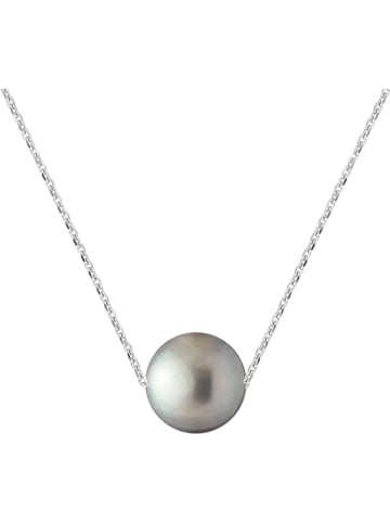 Pearline Srebrny naszyjnik "Traversante" z perłą - dł. 42 cm