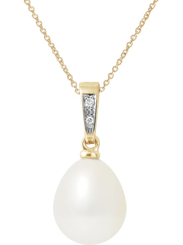Pearl Addict Gold-Anhänger mit Diamanten und Perle