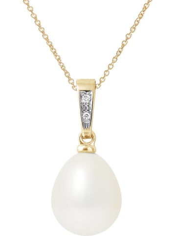 Pearline Gold-Anhänger mit Diamanten und Perle