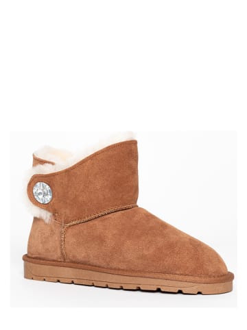 Gooce Leren winterboots "Diama" lichtbruin