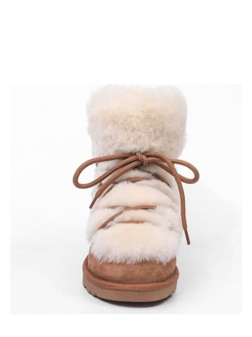 Gooce Leren winterboots "Isabel" lichtbruin