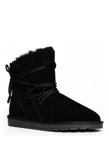 Gooce Leren winterboots "Luna" zwart