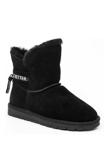 Gooce Leder-Winterboots "Zina" in Schwarz