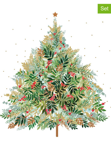 Ppd 2-delige set: servetten "Christmas Hill Tree" groen - 2x 20 stuks