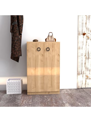 Evila Szafka "Defne" w kolorze brązowym na buty - 60 x 90 x 31,6 cm