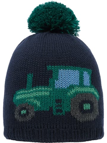 Döll Strickmütze in Dunkelblau/ Grün