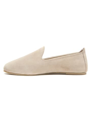 Comfortfusse  Leren instappers beige