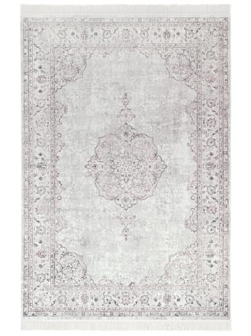Nouristan Webteppich "Oriental Vintage Medaillon - Samt" in Hellrosa