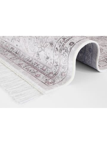 Nouristan Geweven tapijt "Oriental Vintage Medaillon - Samt" lichtroze