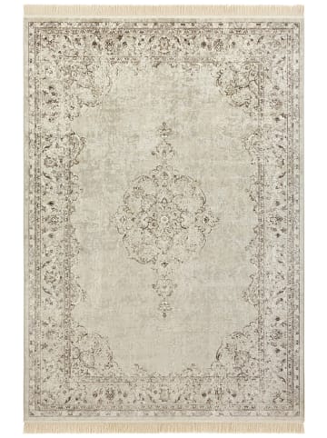 Nouristan Geweven tapijt "Oriental Vintage Medaillon - Samt" crème