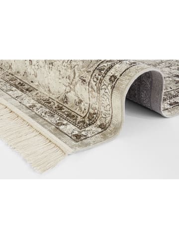 Nouristan Geweven tapijt "Oriental Vintage Medaillon - Samt" crème