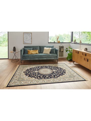Nouristan Dywan tkany "Antique Nain - Samt" w kolorze kremowo-czarnym