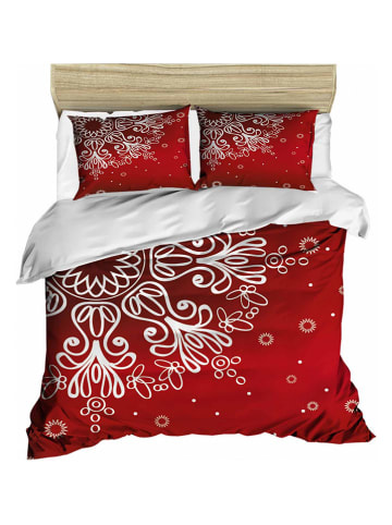 Colorful Cotton Komplet pościeli w kolorze czerwono-białym