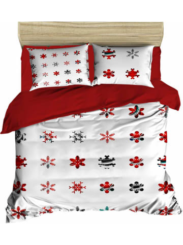 Colorful Cotton Komplet pościeli w kolorze czerwono-zielono-białym