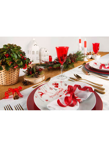 Trendy Kitchen by EXCÉLSA 18tlg. Tafelservice "Christmas" in Weiß/ Rot