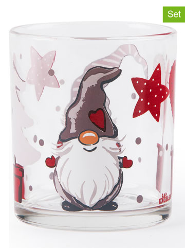 Trendy Kitchen by EXCÉLSA Szklanki (3 szt.) "Gnomo" w kolorze szarym - 250 ml