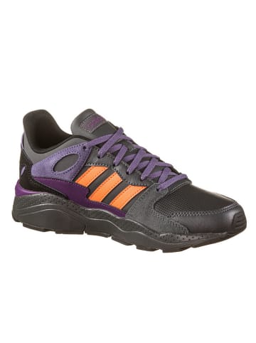 adidas Leder-Sneakers "Crazychaos" in Grau/ Lila/ Orange