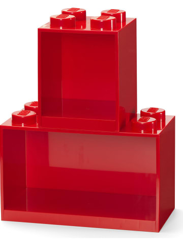 LEGO 2tlg. Regal-Set "Brick" in Rot
