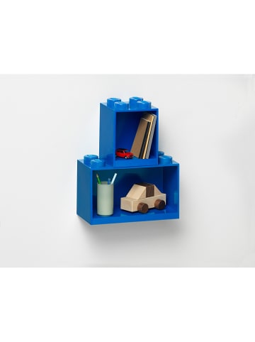 LEGO Regal "Brick" in Blau - (B)21,5 x (H)32 x (T)16 cm