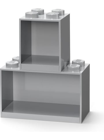 LEGO Regał "Brick" w kolorze szarym - 21,5 x 32 x 16 cm