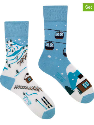 Spox Sox 2-delige set: sokken "Skiing" lichtblauw
