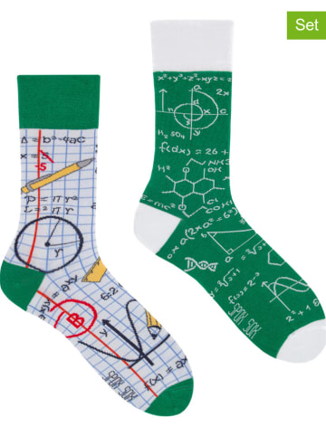 Spox Sox 2-delige set: sokken "Back 2 School" lichtblauw/groen