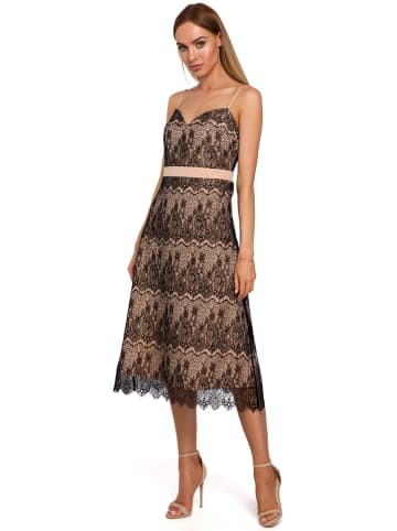 made of emotion Kleid in Beige/ Schwarz