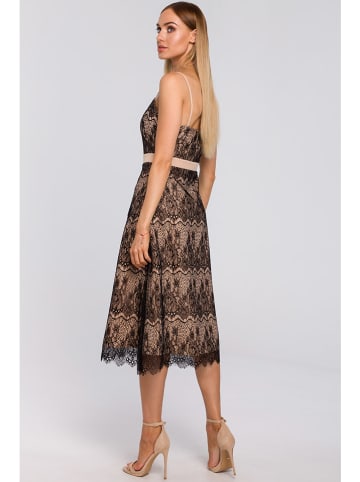 made of emotion Kleid in Beige/ Schwarz
