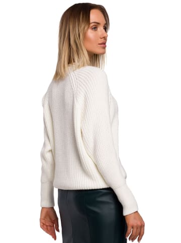 made of emotion Sweter w kolorze kremowym