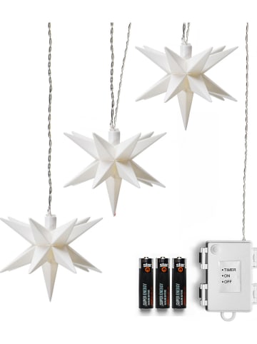 Gartenfreude LED-Mini-Lichterkette "Sterne" in Weiß - (L)1,5 m