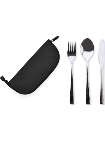 IRIS Bestecktasche in Schwarz - (B)24,5 x (H)10,5 x (T)1 cm