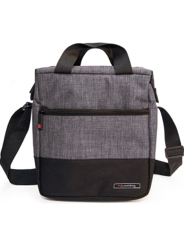 IRIS Isoliertasche "Urban" in Grau/ Schwarz - (B)18 x (H)22 x (T)13 cm